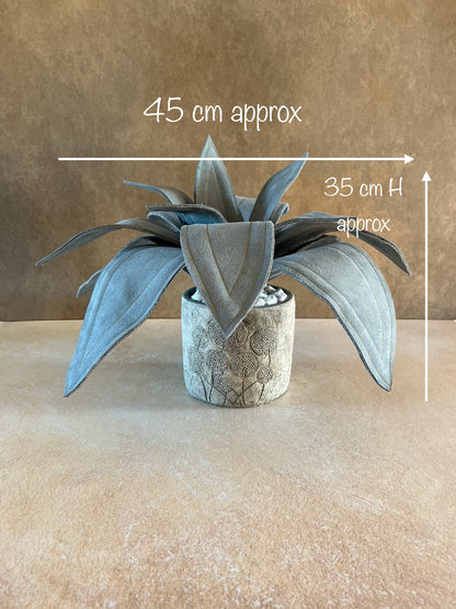 Agave in Alcantara carta da zucchero