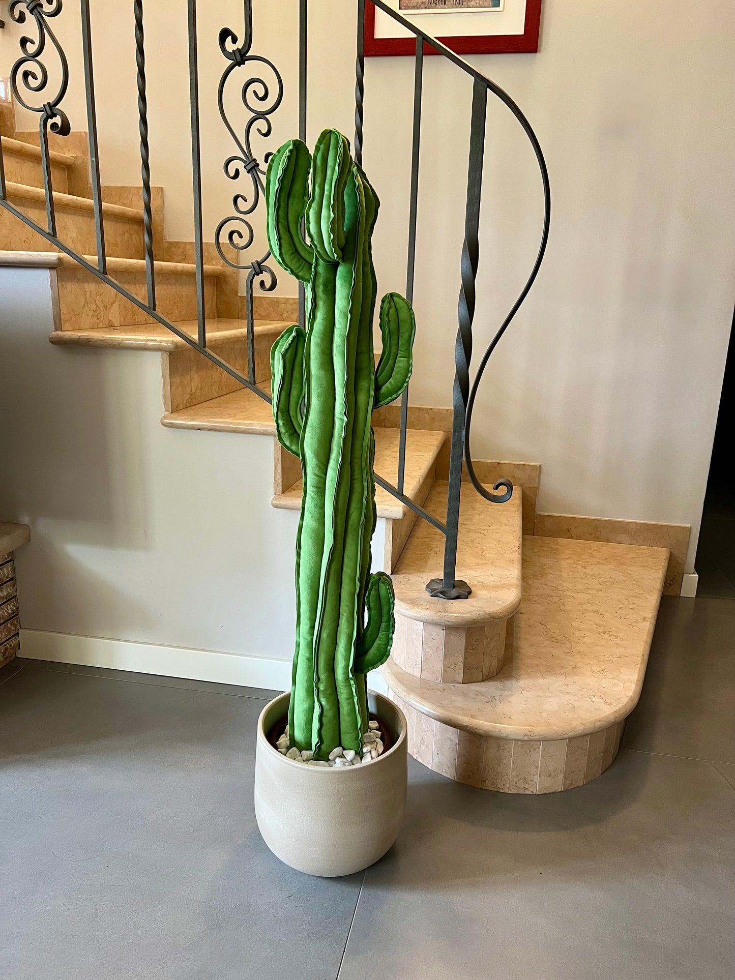 Big cactus in velluto verde avocado altezza 117 cm IN PRONTA CONSEGNA