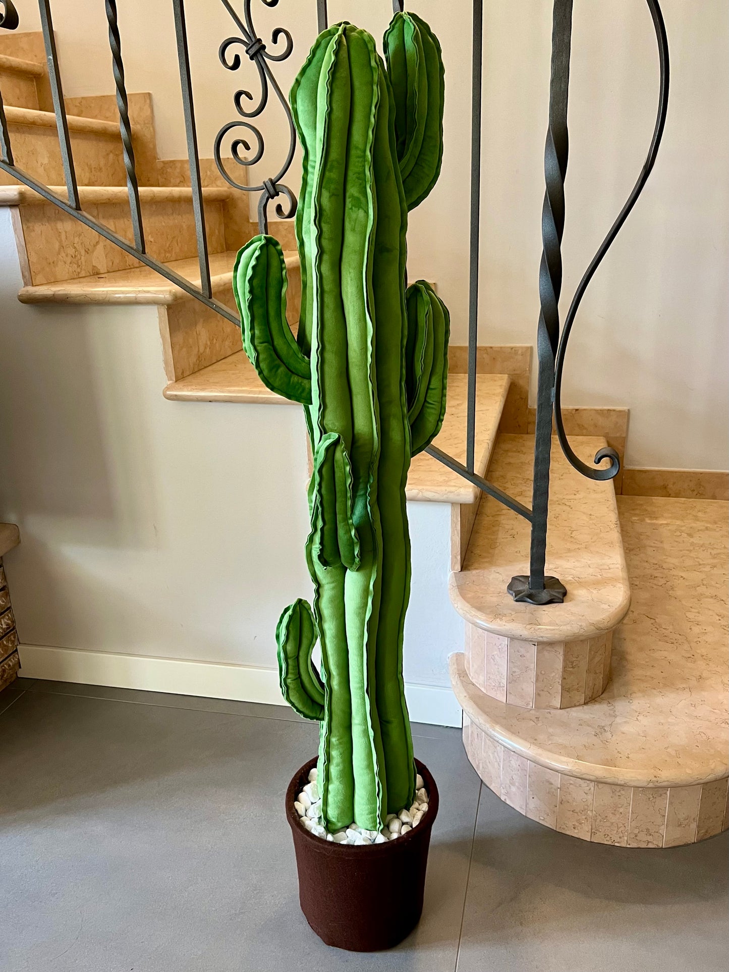 Big cactus in velluto verde avocado altezza 117 cm IN PRONTA CONSEGNA