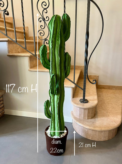 Big cactus in velluto verde avocado altezza 117 cm IN PRONTA CONSEGNA
