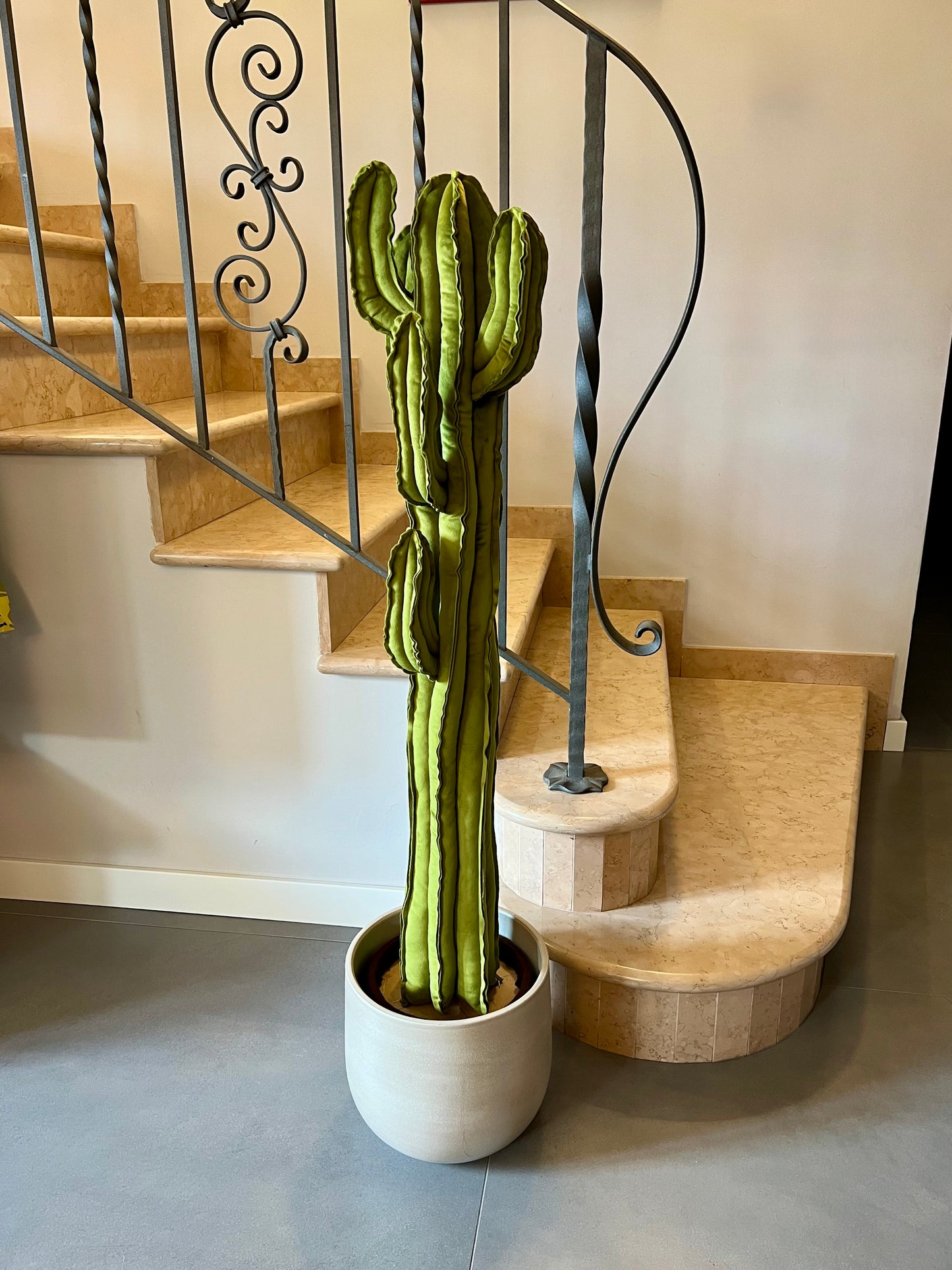 Big cactus in velluto verde brillante altezza 116 cm IN PRONTA CONSEGNA