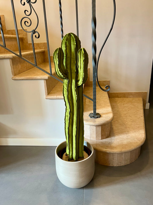 Big cactus in velluto verde brillante altezza 97 cm -ESAURITO