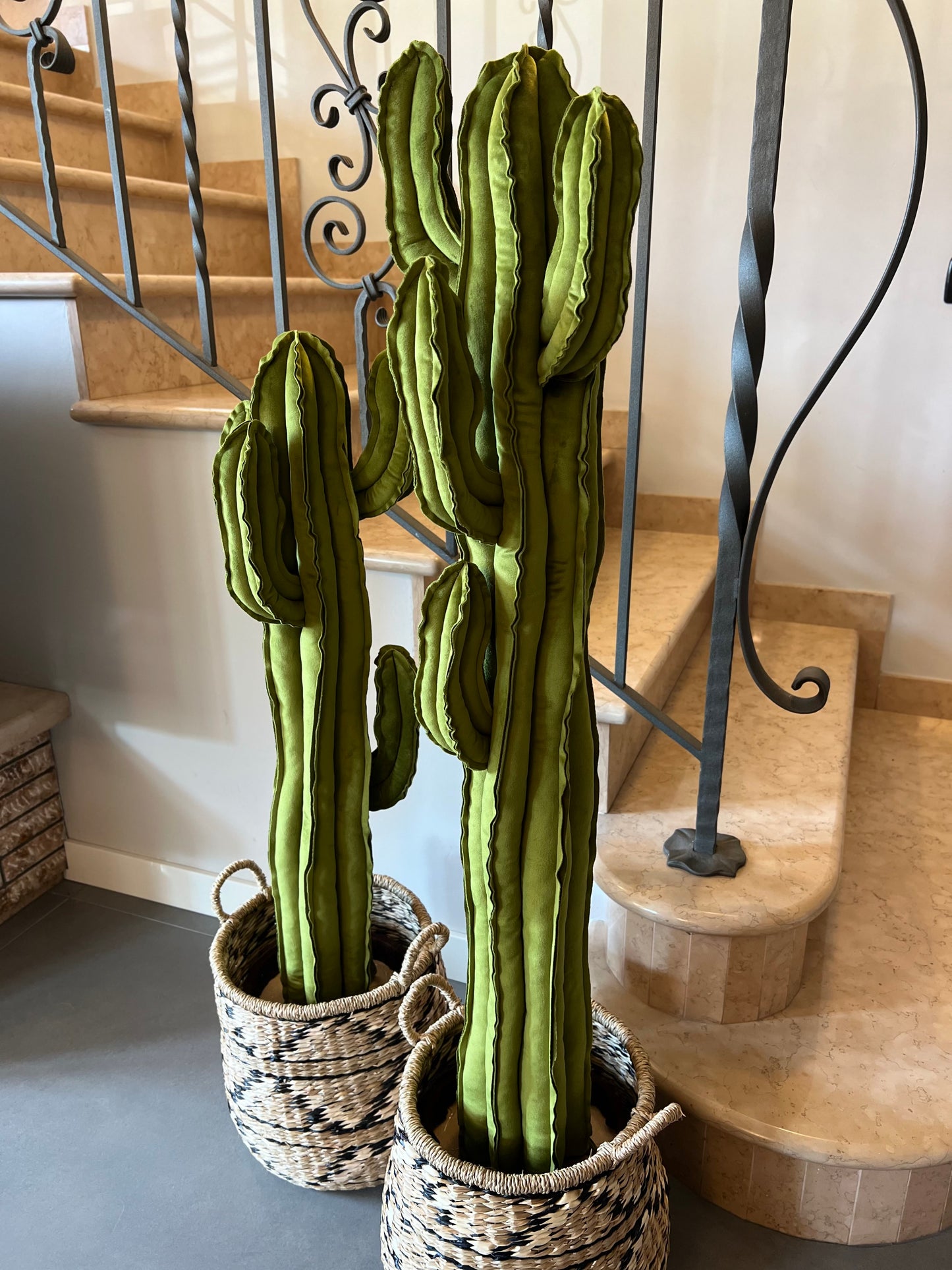 Big cactus in velluto verde brillante altezza 97 cm -ESAURITO