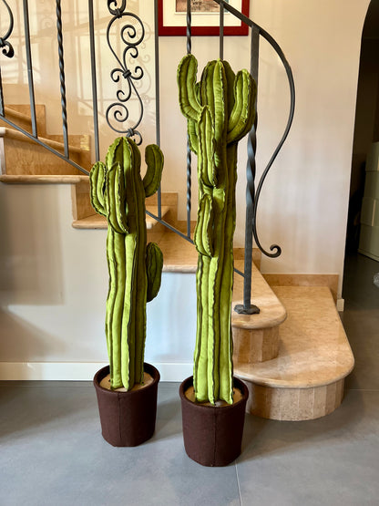 Big cactus in velluto verde brillante altezza 116 cm IN PRONTA CONSEGNA