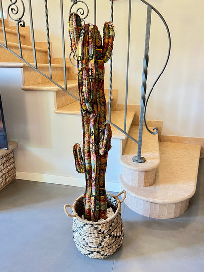 Big cactus in cotone multicolore - altezza 124 cm - in pronta consegna - SPEDIZIONE GRATUITA
