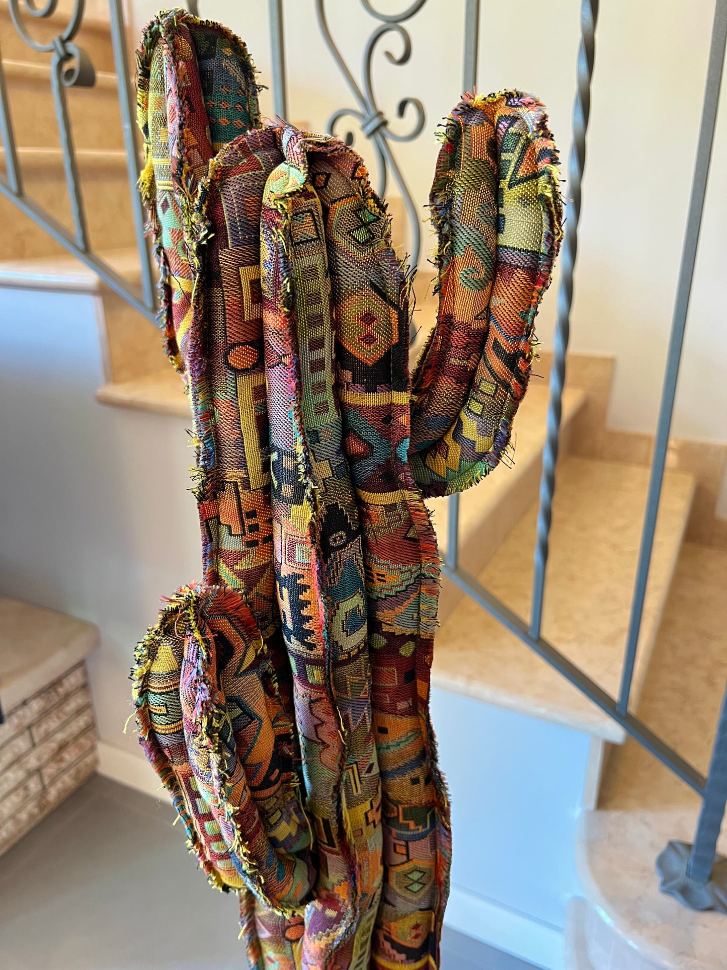 Big cactus in cotone multicolore - altezza 124 cm - in pronta consegna - SPEDIZIONE GRATUITA
