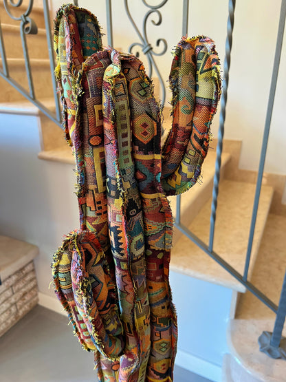 Big cactus in cotone multicolore - altezza 124 cm - in pronta consegna - SPEDIZIONE GRATUITA