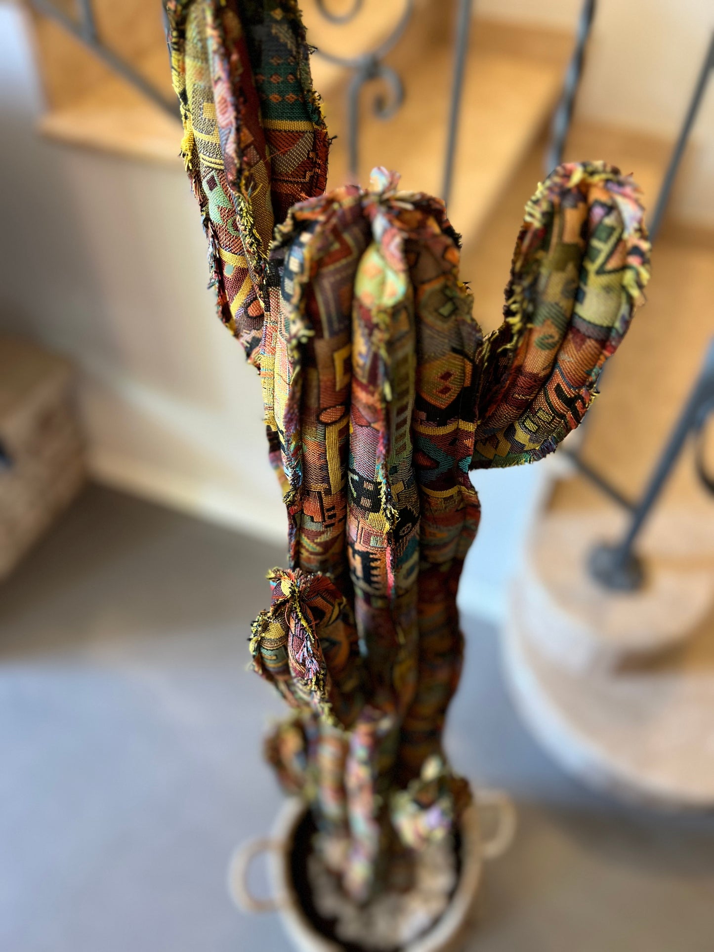 Big cactus in cotone multicolore - altezza 124 cm - in pronta consegna - SPEDIZIONE GRATUITA