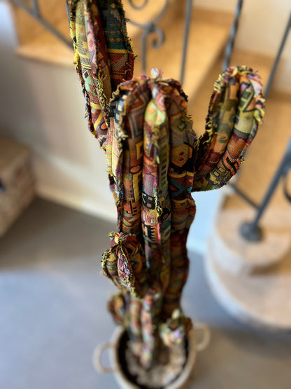 Big cactus in cotone multicolore - altezza 124 cm - in pronta consegna - SPEDIZIONE GRATUITA