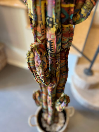 Big cactus in cotone multicolore - altezza 124 cm - in pronta consegna - SPEDIZIONE GRATUITA
