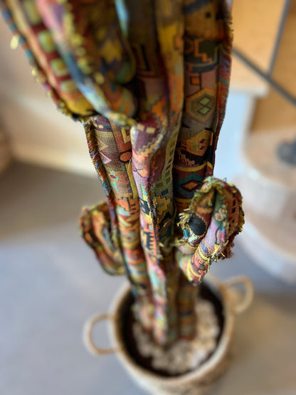 Big cactus in cotone multicolore - altezza 124 cm - in pronta consegna - SPEDIZIONE GRATUITA