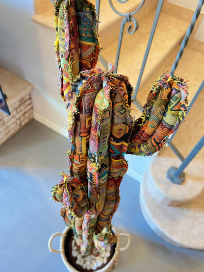Big cactus in cotone multicolore - altezza 124 cm - in pronta consegna - SPEDIZIONE GRATUITA