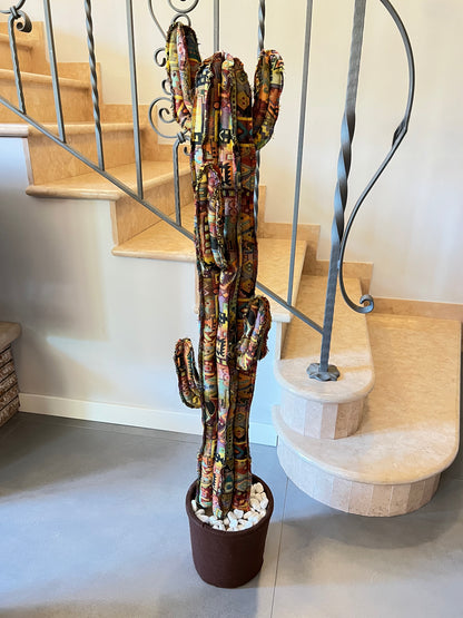 Big cactus in cotone multicolore - altezza 124 cm - in pronta consegna - SPEDIZIONE GRATUITA