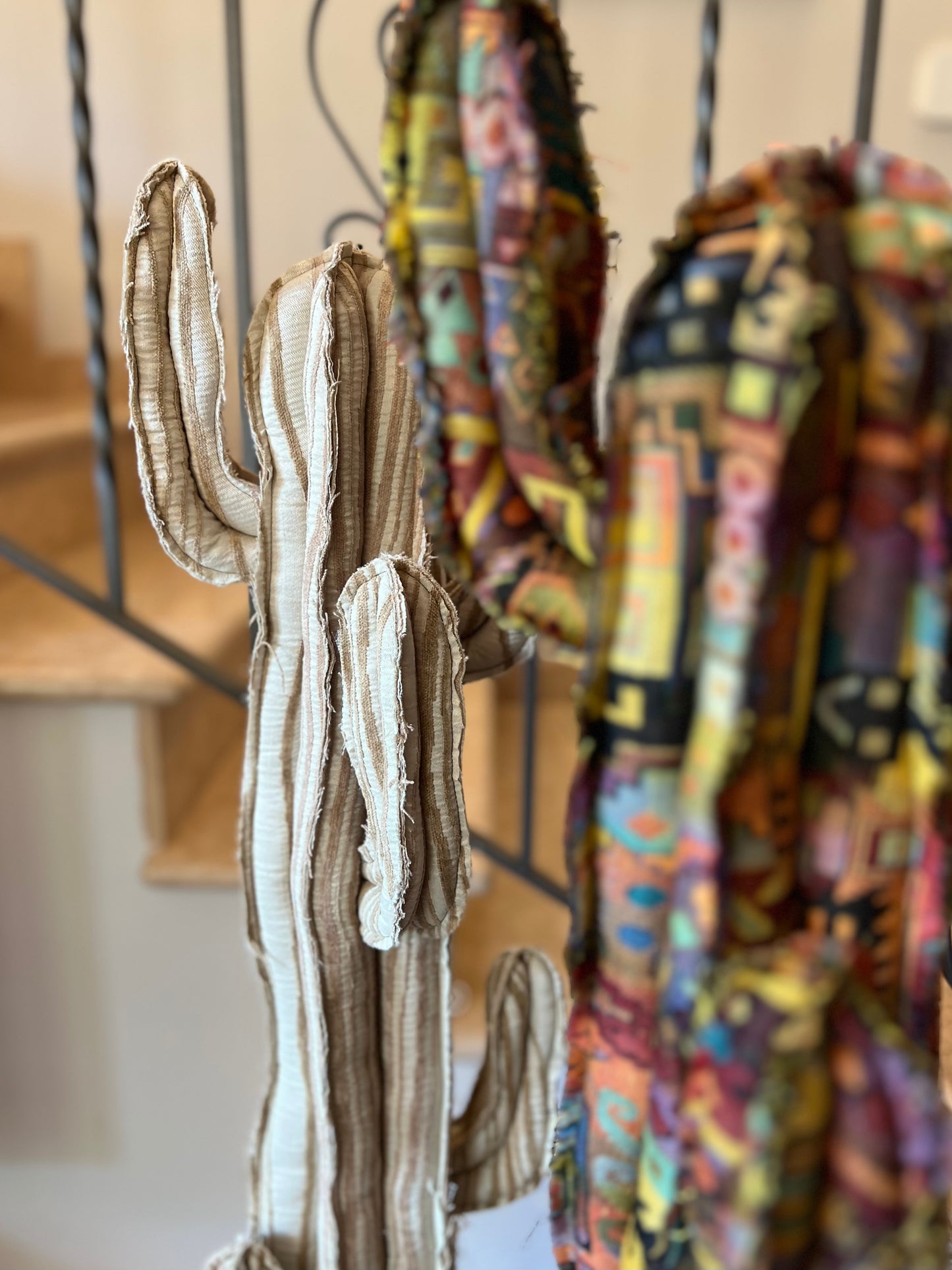 Big cactus in cotone multicolore - altezza 124 cm - in pronta consegna - SPEDIZIONE GRATUITA
