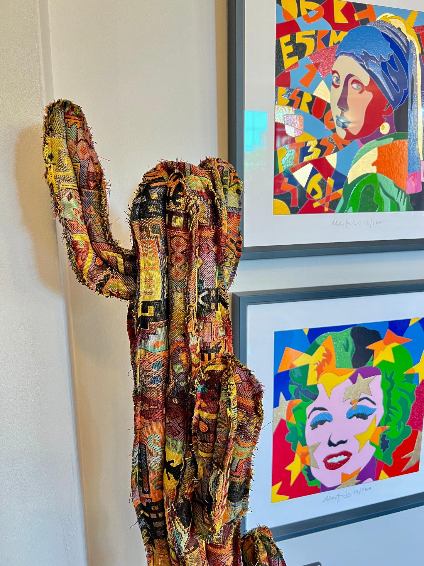 Big cactus in cotone multicolore - altezza 124 cm - in pronta consegna - SPEDIZIONE GRATUITA