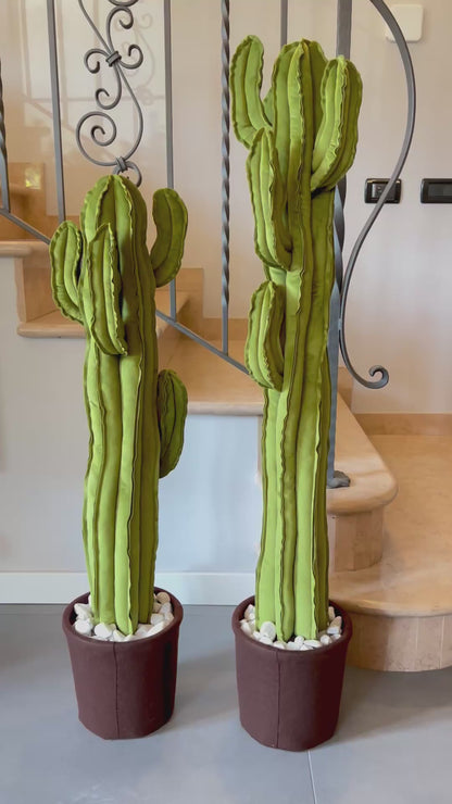 Big cactus in velluto verde brillante altezza 116 cm IN PRONTA CONSEGNA