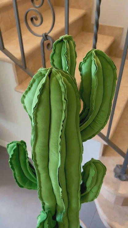 Big cactus in velluto verde avocado altezza 117 cm IN PRONTA CONSEGNA