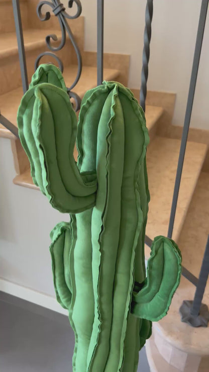Big cactus in velluto verde avocado altezza 117 cm IN PRONTA CONSEGNA